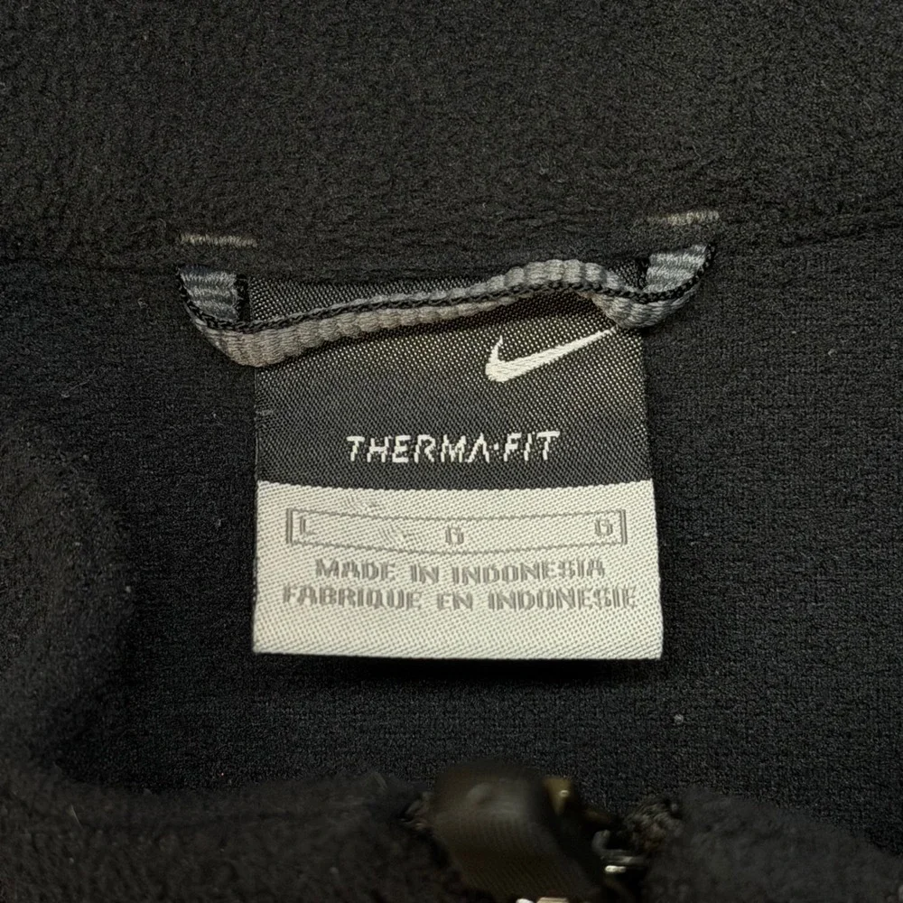 Nike Therma-FIT Mens Large Black Quarter Zip Fleece Pullover H6BID 199311